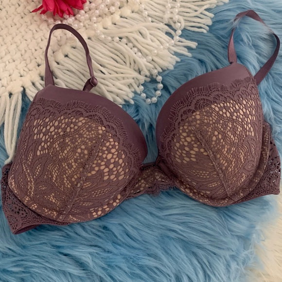 Victoria Secret Eggplant Very Sexy Padded Push Up Bra 32D - Picture 1 of 4